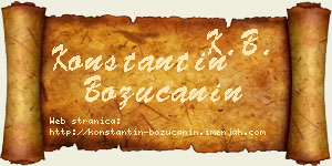 Konstantin Božučanin vizit kartica
